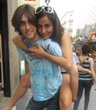 Belén y Dani en el viaje 1